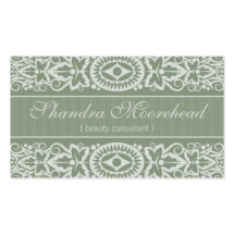 Beautiful Sage Beauty Consultant Business Card