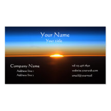 Beautiful Sunrise in space business card