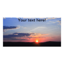 Beautiful sunset personalized photo card