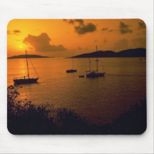 Beautiful Sunset: Virgin Gorda, British Virgin Isl Mousemat