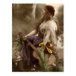 Beautiful Vintage Guitar Siren Post Card