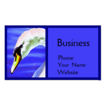 Beautiful White Swan Business Card Templates