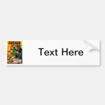 Beautiful Woman Knife Fights Bears Bumper Sticker