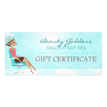 Beauty Goddess Gift Certificate Full Colour Rack Card