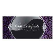 BEAUTY PARLOUR GIFT CERTIFICATE RACK CARD DESIGN