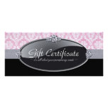 BEAUTY PARLOUR GIFT CERTIFICATE CUSTOMISED RACK CARD