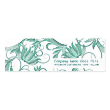 Beauty salon spa floral swirl business cards