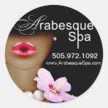 Beauty Spa Arabesque Product Round Sticker