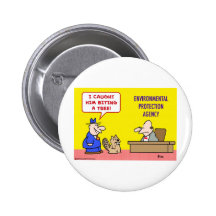 beaver biting tree environmental protection agency pinback button