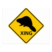 Beaver Crossing Highway Sign Postcard