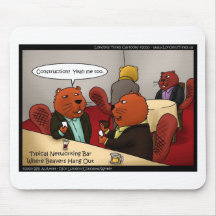 Beaver Networking Funny Gifts Tees & Cards Mousemats