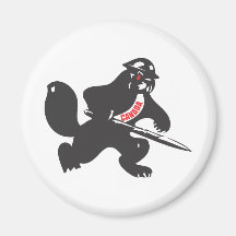Beaver Soldier Fridge Magnet