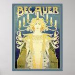 Bec Auer (Blue) Poster
