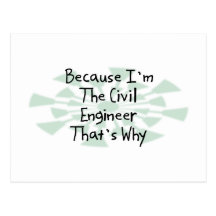 Because I'm the Civil Engineer Post Card