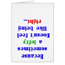 Because Sometimes a Lefty Greeting Card