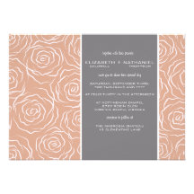 Bed of Roses Wedding Invitation - brandy
