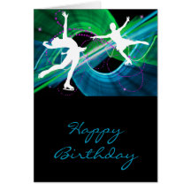 Bedazzled Figure Skaters Ice Skating Cards
