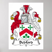 Bedford Family Crest Poster