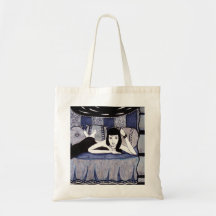 Bedroom Betty Tote Bags