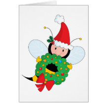 Bee Christmas Greeting Cards
