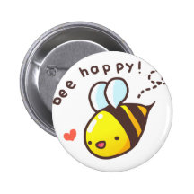 Bee Happy! Button