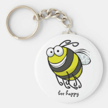 Bee Happy Keychain
