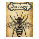 Bee Happy Personalised Postcard