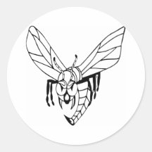 Bee Hornet Wasp Round Stickers