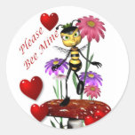 Bee mine valentine Sticker