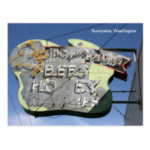 Bee Sign- Sunnyside, Washington Postcard