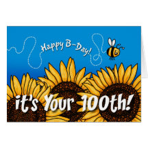 bee trail sunflower - 100 years old cards