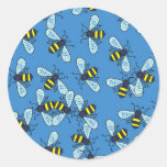 Bee Wallpaper Round Sticker