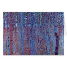 Beech Forest by Gustav Klimt Cards