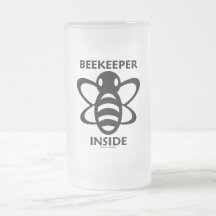 Beekeeper Inside (Black White Bee Drawing) Mug