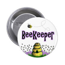 beekeeper pinback button
