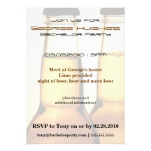 Beer Bottle Bachelor Party Invitations