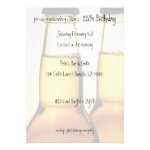 Beer Bottle Birthday Party Invitations
