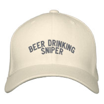 Beer Drinking Sniper Embroidered Baseball Caps