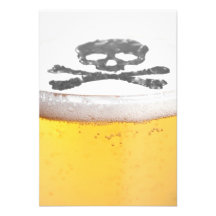 Beer Head Bubbles Custom Invite