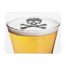 Beer Head Bubbles Rectangular Magnet