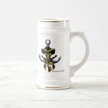 Beer loving Pirate funny beer mug