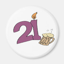 Beer Mug 21st Birthday Gifts Magnets