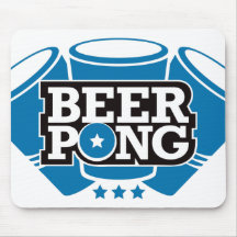 Beer Pong 3 Cups - Blue Mouse Pad