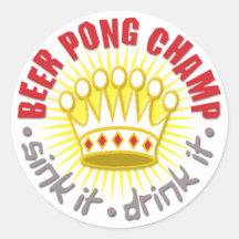 Beer Pong Champ Sticker