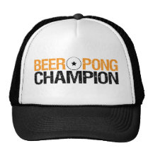 beer pong champion mesh hat