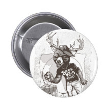 Beer? Pong Funny Beer Deer Hybrid Pins
