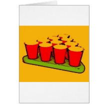 Beer Pong Greeting Cards