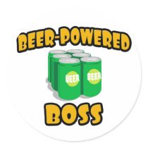 Beer-Powered Boss stickers