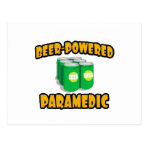Beer-Powered Paramedic Post Card
