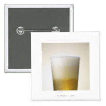 beer with foamy head buttons